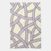 Striped design Paarse crème Theedoek (Verticaal)