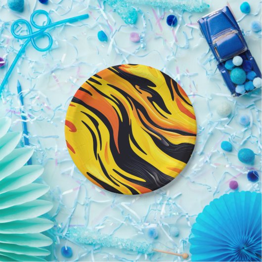 Striped design papieren bordje (Feest)