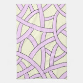 Striped design roze crème theedoek (Verticaal)