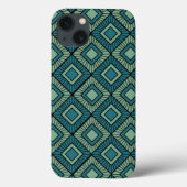Striped Diamonds - Blauwgroen Case-Mate iPhone Case (Achterkant)