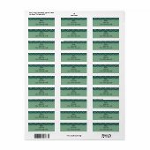 Striped Diamonds - Blauwgroen Etiket (Full Sheet)