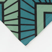 Striped Diamonds - Blauwgroen Fleece Deken (Hoek)