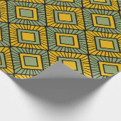 Striped Diamonds - Groen Cadeaupapier (Hoek)