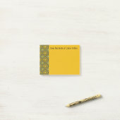 Striped Diamonds - Groen Post-it® Notes (Op bureau)