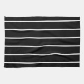 Striped-Dish-Towels-Black-White-Traditional Theedoek (Horizontaal)