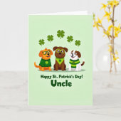 Striped Dogs Patrick Card Kaart (Gele Bloem)