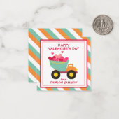 Striped Dump Truck Cards Enclosure Notitiekaartje (Voorkant / Achterkant in situ)