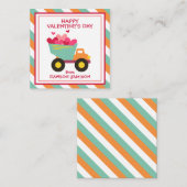 Striped Dump Truck Cards Enclosure Notitiekaartje (Voorkant / Achterkant)