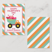 Striped Dump Truck Valentijns Classroom Kaarten Notitiekaartje (Voorkant / Achterkant)
