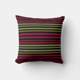 striped, eenvoudig, roze, horizontale strepen, min kussen