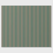 Striped Emerald Green Rose Gold Christmas Holiday Cadeaupapier (Vlak)