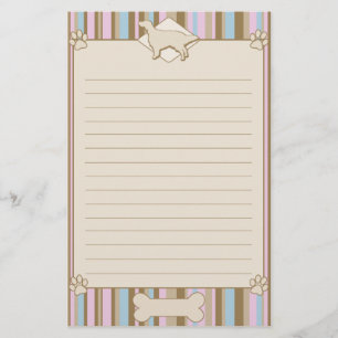Striped English Setter Stationery Briefpapier