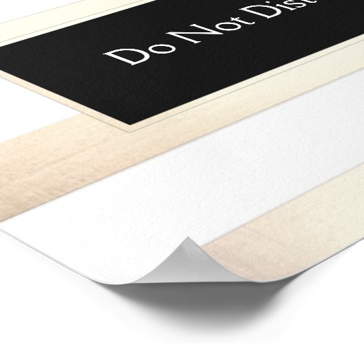 Striped FAUX Gold Foil en Black storen niet Poster (Hoek)