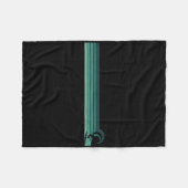 Striped Female Surfer Catching Rrel Fleece Deken (Voorkant (Horizontaal))