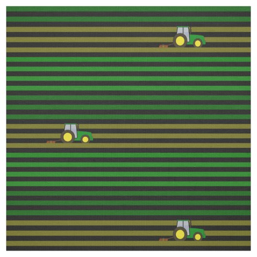 Striped Field & Tractor Stof (Swatch)