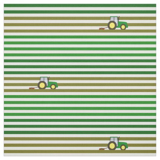 Striped Field & Tractor Stof (Swatch)