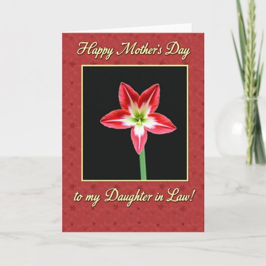Striped Flower Daughter Card Kaart (Voorkant)