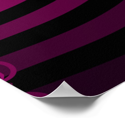 Striped Fractal Pattern Poster (Hoek)