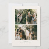 Striped Frame Holiday Photo Collage Feestdagenkaart (Achterkant)