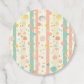 Striped Funny Capybara Custom Name Baby Shower Bedankjes Labels (Achterkant)