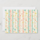 Striped Funny Capybara Custom Name Nursery  Notitiekaartje (Achterkant)