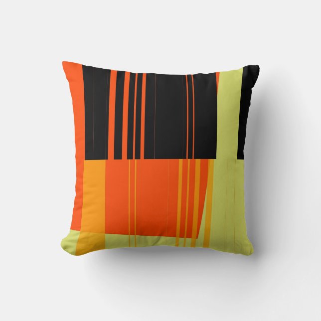 Striped gekleurd verfontwerp Abstract Kussen (Voorkant)