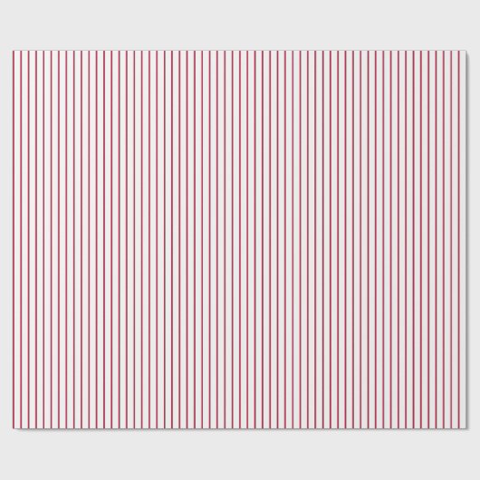 Striped Gift Wrapping Paper-Red-White 06 Cadeaupapier (Vlak)