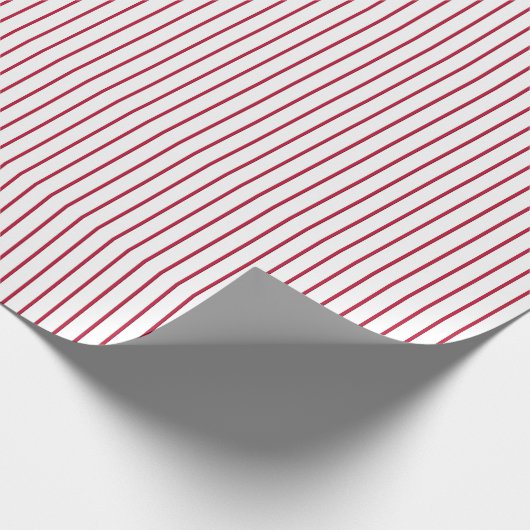 Striped Gift Wrapping Paper-Red-White 06 Cadeaupapier (Hoek)