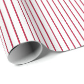 Striped Gift Wrapping Paper-Red-White 06 Cadeaupapier (Rol Hoek)