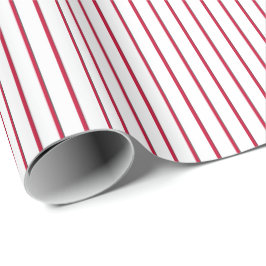 Striped Gift Wrapping Paper-Red-White 06 Cadeaupapier