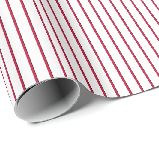 Striped Gift Wrapping Paper-Red-White 06 Cadeaupapier (Rol Hoek)