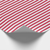 Striped Gift Wrapping Paper-Red-White 07 Cadeaupapier (Hoek)