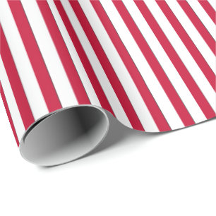 Striped Gift Wrapping Paper-Red-White 07 Cadeaupapier