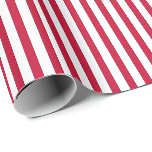 Striped Gift Wrapping Paper-Red-White 07 Cadeaupapier (Rol Hoek)