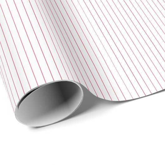 Striped Gift Wrapping Paper-Red-White 09 Cadeaupapier (Rol Hoek)