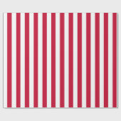 Striped Gift Wrapping Paper-Red-White 10 Cadeaupapier (Vlak)