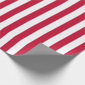 Striped Gift Wrapping Paper-Red-White 10 Cadeaupapier (Hoek)