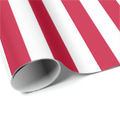 Striped Gift Wrapping Paper-Red-White 10 Cadeaupapier (Rol Hoek)
