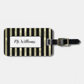 Striped Gold Mr. Bagagelabel (Voorkant horizontaal)