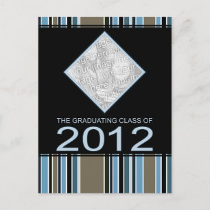 striped graduation notice 2012 aankondigingskaart