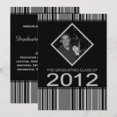 striped graduation notice 2012 kaart (Voorkant / Achterkant)