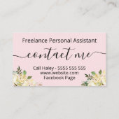 Striped Greenery Home Organizer en dekluntter Visitekaartje (Achterkant)