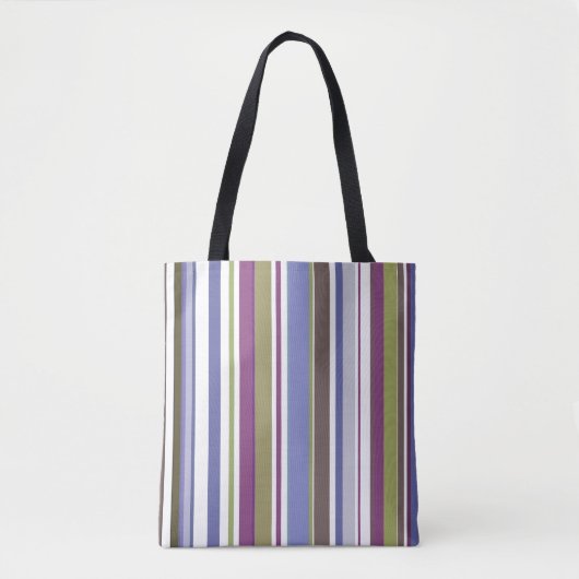 Striped Grocery Shopping Canvas tas (Voorkant)