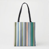 Striped Grocery Shopping Canvas tas (Voorkant)