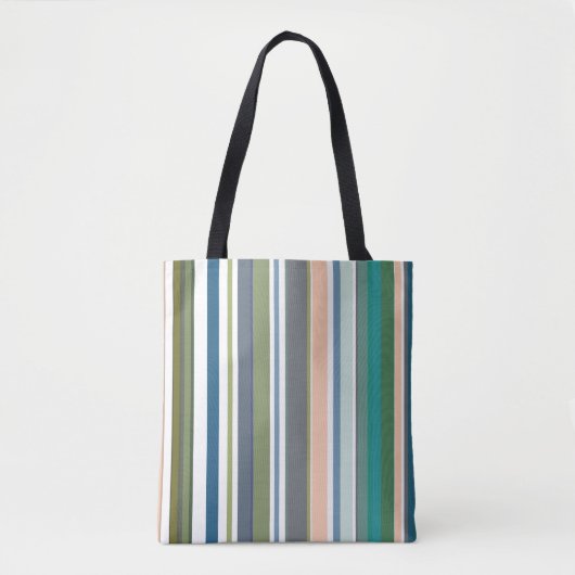 Striped Grocery Shopping Canvas tas (Voorkant)