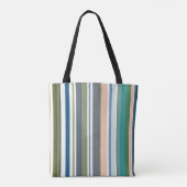 Striped Grocery Shopping Canvas tas (Achterkant)