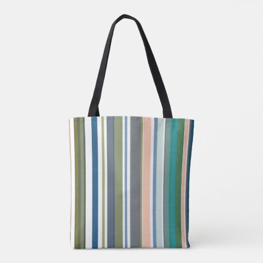 Striped Grocery Shopping Canvas tas (Achterkant)