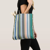 Striped Grocery Shopping Canvas tas (Dichtbij)