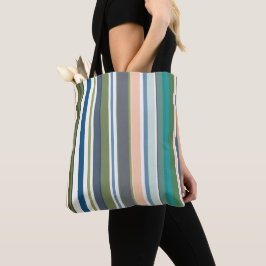 Striped Grocery Shopping Canvas tas