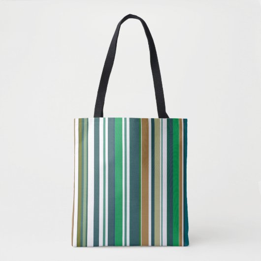 Striped Grocery Shopping Canvas tas (Voorkant)